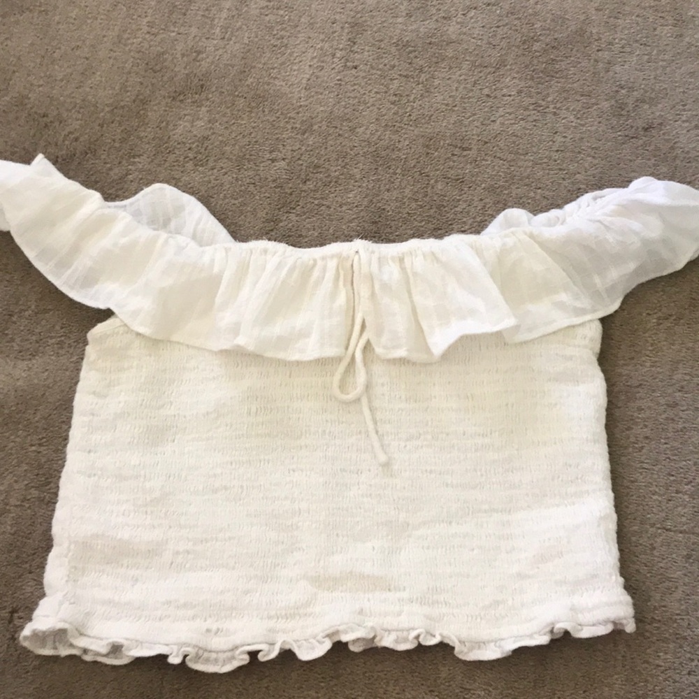 White off the shoulder top